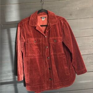 Madewell Burgundry/Rust Corduroy Button Down/Shacket